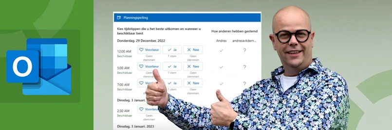 Planningspeiling - de nieuwe datumplanner of datumprikker in Outlook
