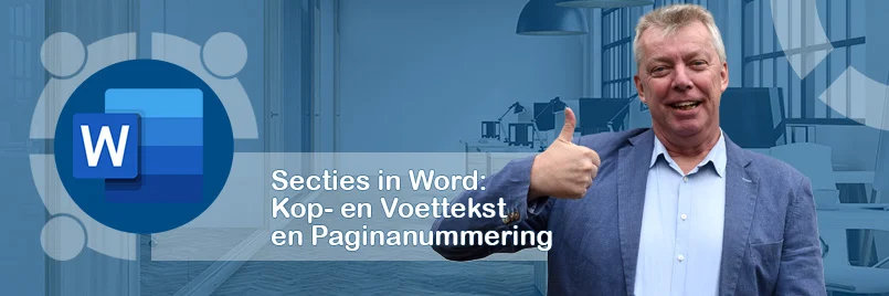 Pas verschillende kop- en voetteksten of Paginanummering toe in een Word document