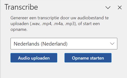 Een audiobestand uploaden om te transcriberen