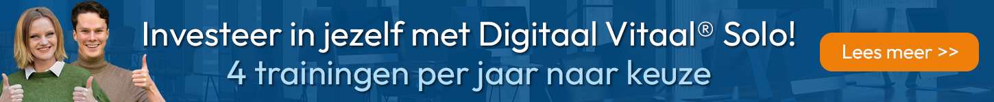 Digitaal Vitaal Solo - 4 trainingen per jaar naar keuze